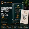 Stress at Work & Employee Wellbeing Policy Template – UK
