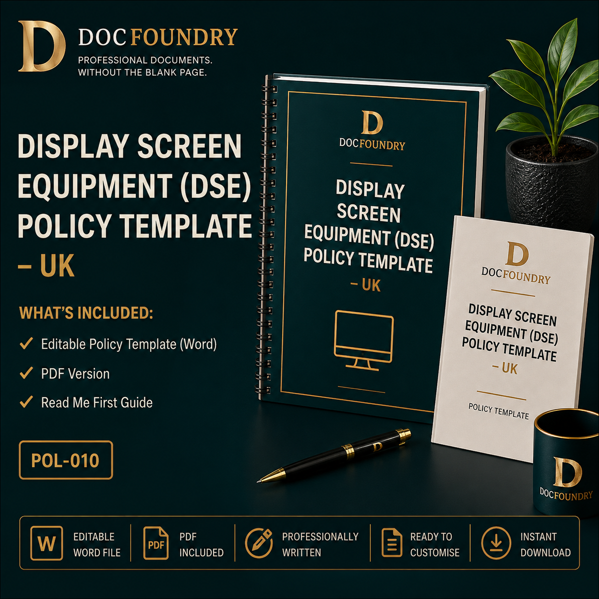 Display Screen Equipment (DSE) Policy Template – UK