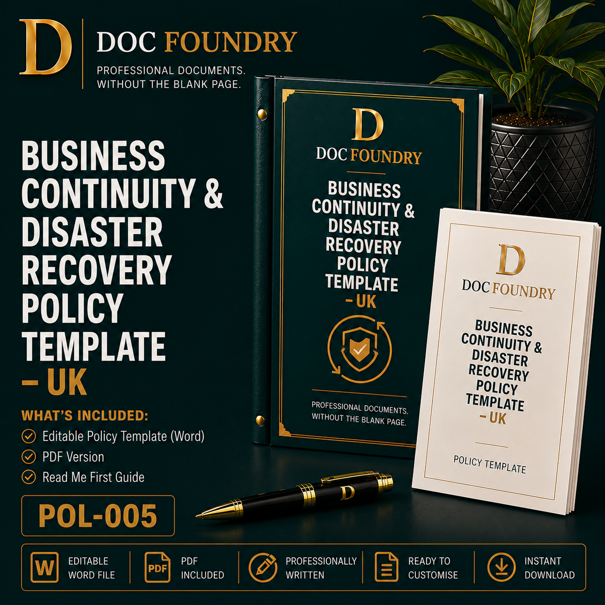 Business Continuity & Disaster Recovery Policy Template – UK