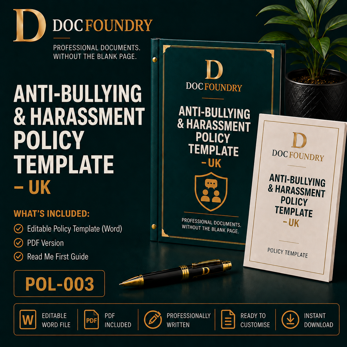 Anti-Bullying & Harassment Policy Template – UK