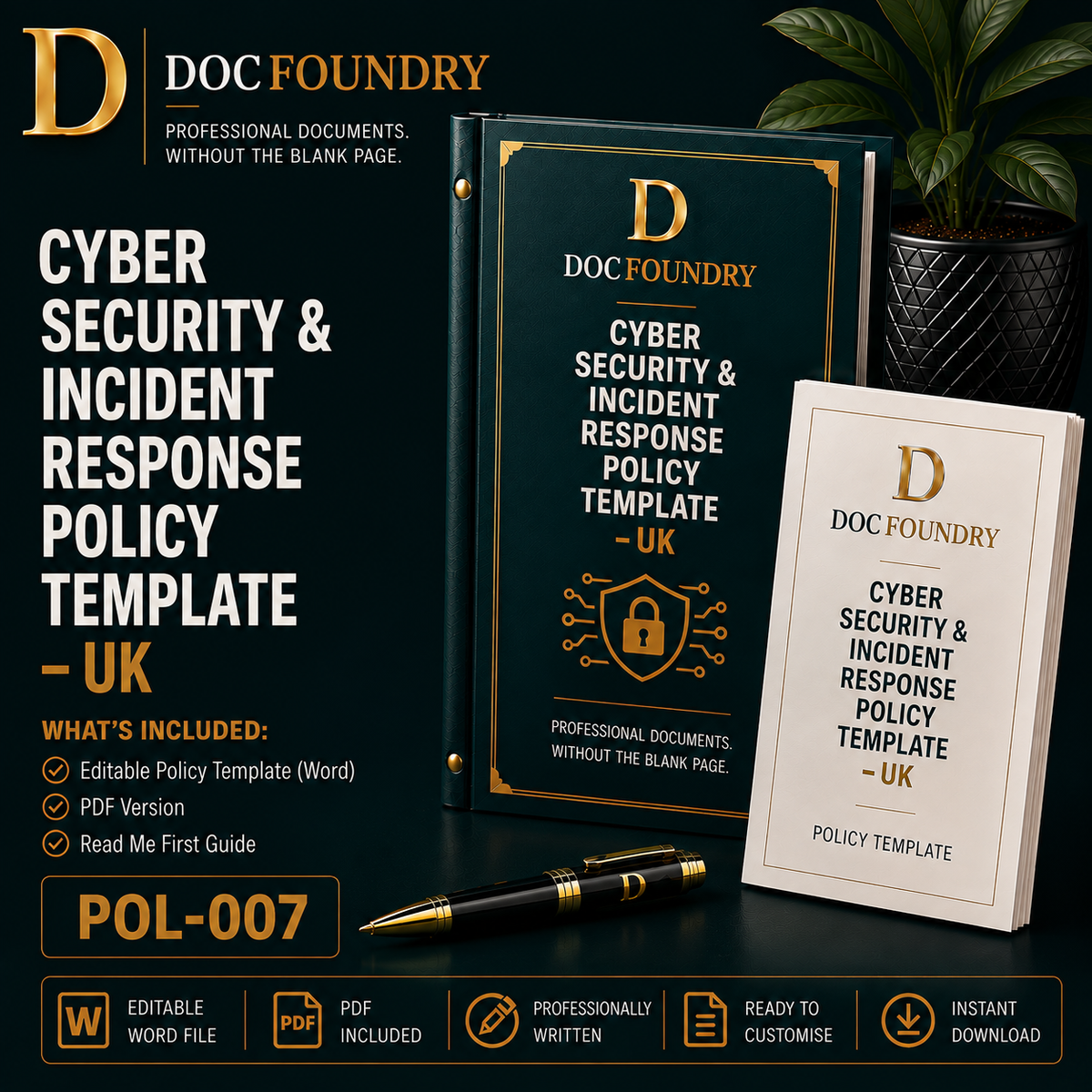Cyber Security & Incident Response Policy Template – UK